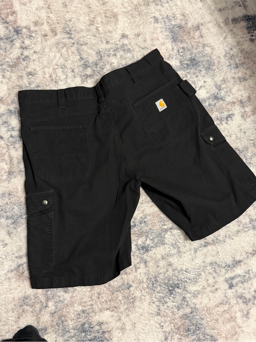 Carhartt Men’s Black Cargo Work Shorts with Tool Pockets